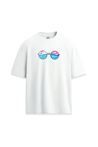 Darkia تي شيرت أبيض للجنسين بتصميم مطبوع خاص من جون لينون دريمر