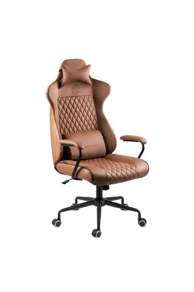 DacEnergy Scaun de birou DacEnergy, din piele ecologica matlasata, baza metal...