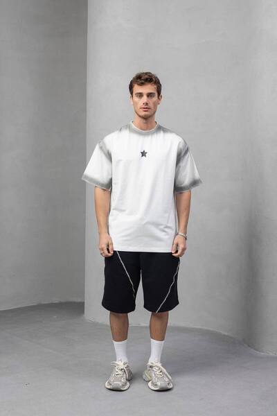 Yıldız baskılı Oversize Tshirt