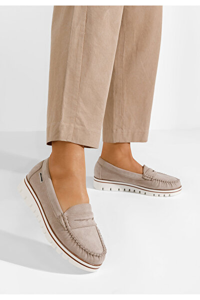B T Shoes Women's loafers Manise V2 beige