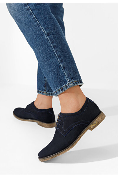 B T Shoes Tmavě modré kožené derby dámské Doresa