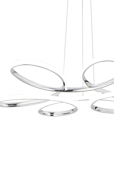 Capella Aydınlatma Salvio Kumandalı Krom 3 Renk Işık Özellikli Modern Kaplama Sarkıt Led Avize Salon Avize