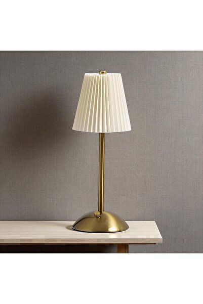 ELZEY HOME Metal Dokunmatik Şarjlı Abajur & Masa Lambası 30 cm