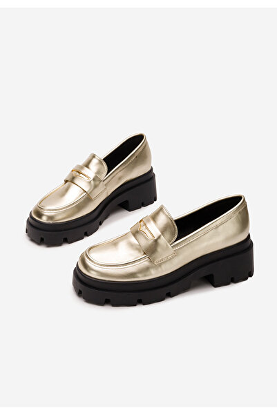 B T Shoes Mocasini cu talpa groasa Aksa aurii