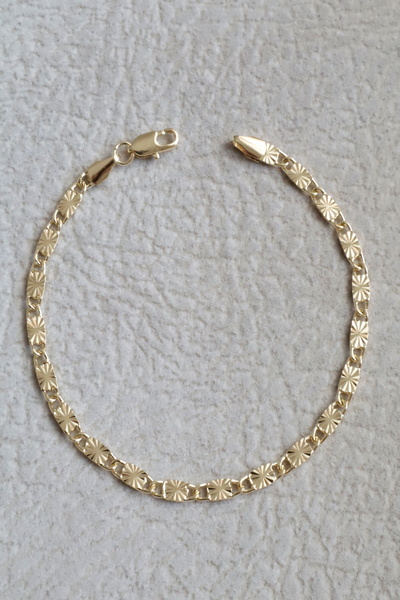 DEMOKAN Kadın Bileklik Kararmaz 14k Altın Renk Vip Seri İthal Yıldızlı Künye ...