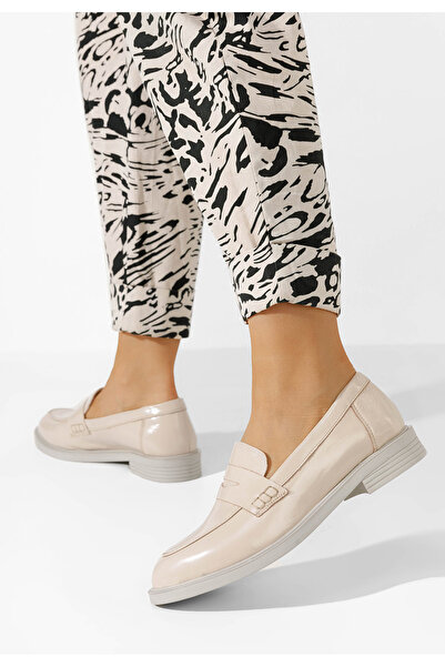 B T Shoes Béžové loafers mokasíny Zalaya V3