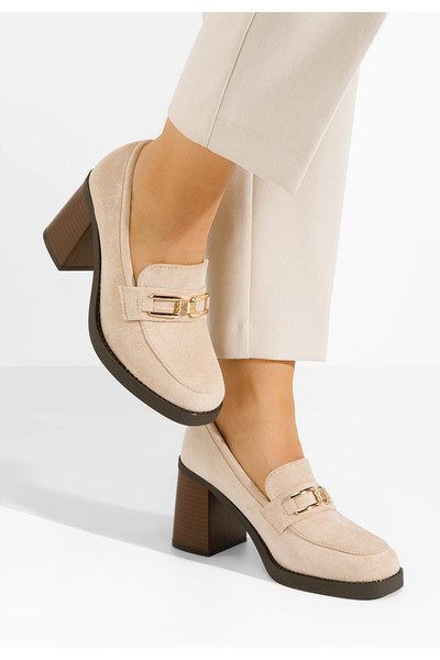 B T Shoes Béžové loafers dámské Akera