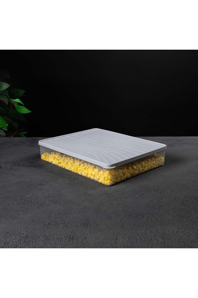 GenelTedarik حاوية تخزين للثلاجة والفريزر مع غطاء مقاوم للكسر سعة 3 لتر