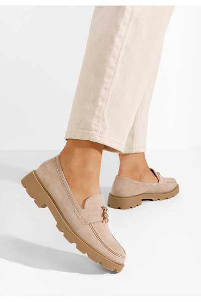 B T Shoes Onyama women's khaki loafers