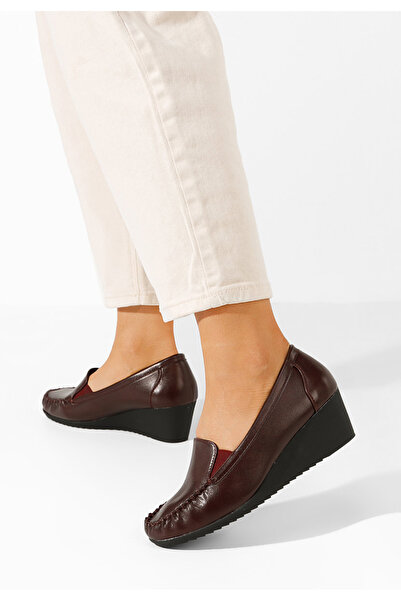 B T Shoes Дамски мокасини на платформа Alpha grenadine