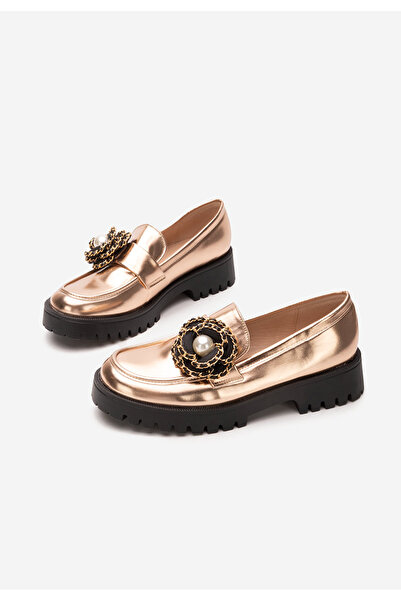 B T Shoes Mocasini cu talpa groasa Sherron champagne