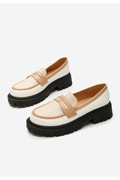 B T Shoes Bílé mokasíny dámské Jiana