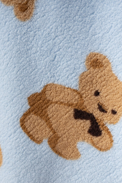 Bebitof My Baby Kumsal Teddy Bear Patterned Velsoft Blanket 90/100