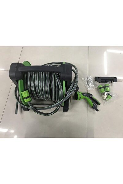 SKY TOUCH SKY-TOUCH Water Hose Reel, Portable and Wall Mount Water Pipe with High Pressure Water Gun-10 Spray