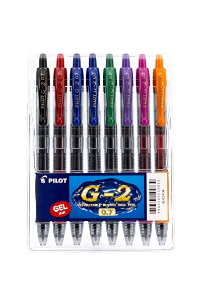 Pilot قلم حبر جل G-2 بألوان حبر متنوعة