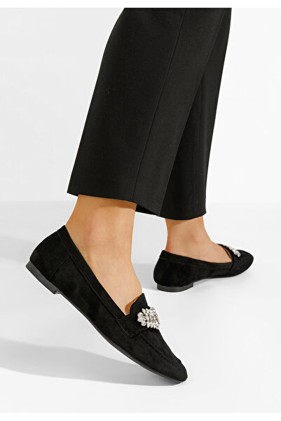 B T Shoes Černé dámské mokasíny Maliha