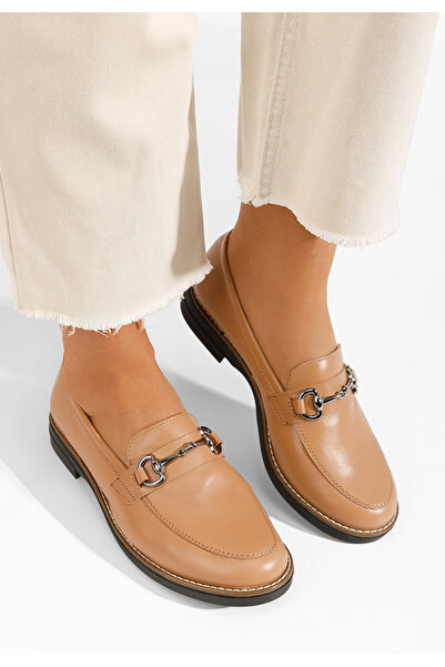 B T Shoes Hnědé loafers mokasíny Evadne