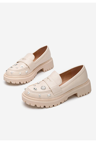 B T Shoes Béžové mokasíny dámske Setta