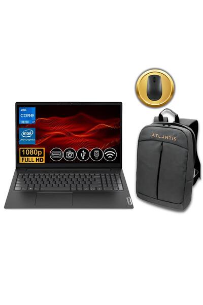 LENOVO V15 i7-13620H 24GB 1TB M.2 SSD 83A100QRTR ATL55 15.6" W11Pro Notebook & Mouse+Çanta