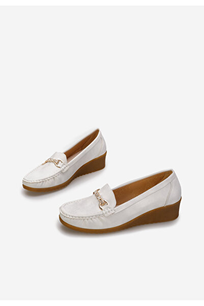 B T Shoes Μοκασίνια με πλατφόρμα Tira λευκά