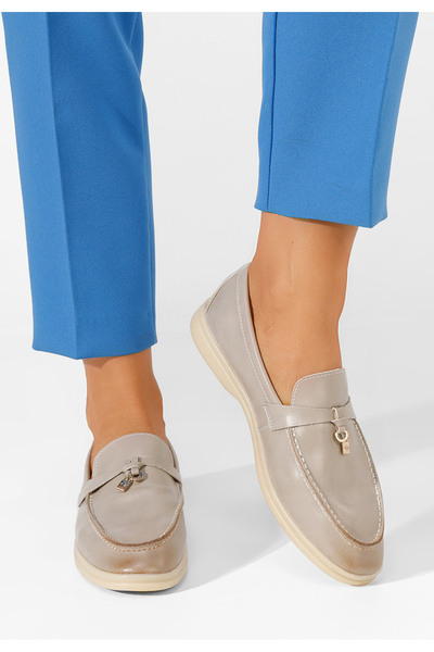 B T Shoes Women's Anette gray loafers