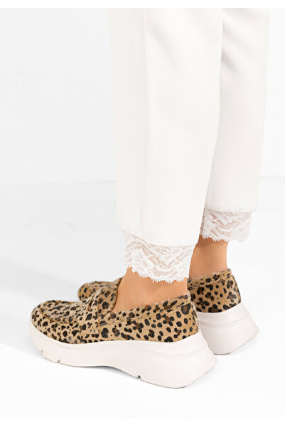 B T Shoes Almata leopard platform loafers