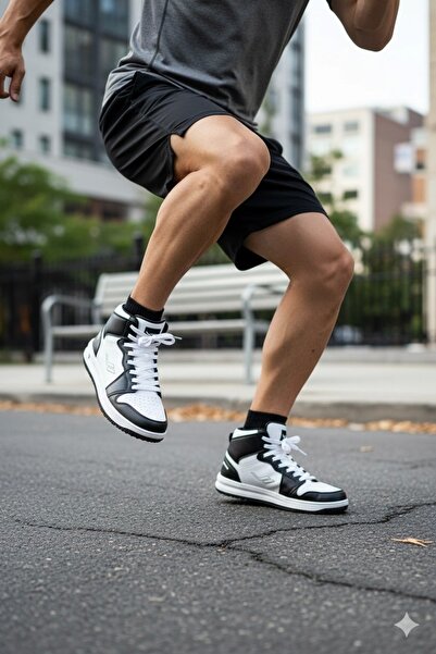 Lescon Cizme sport pentru bărbați Elite Max negru-alb