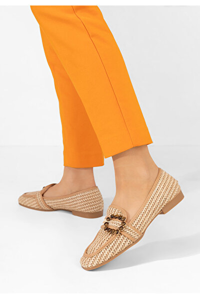 B T Shoes Camelové dámské mokasíny Megan