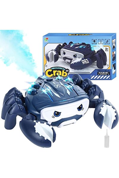 Generic سلطعون زاحف آلي تفاعلي، لعبة أطفال مزودة بالموسيقى والأضواء وتجنب الع...