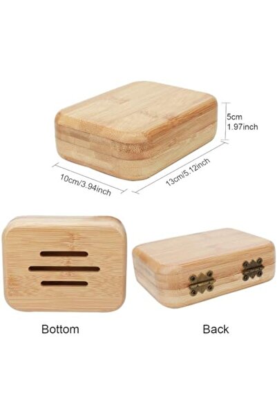 Generic Gocokia Home Storage Box Accessories Storage, Handmade Bamboo Wooden Soap Holder, Bathroom Soap Dish