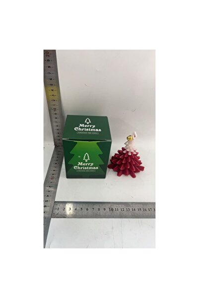 Flippy Christmas Scented Candle, Christmas Tree Model, Soy Wax, Handmade, 8 x 7 x 7 cm, Red
