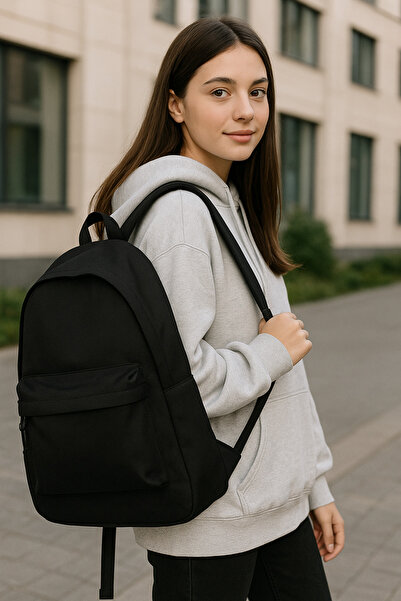 TAŞ DEVRİ HEDİYELİK Black School Backpack