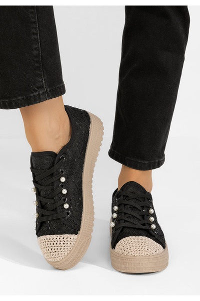 B T Shoes Γυναικεία sneakers Concha μαύρα