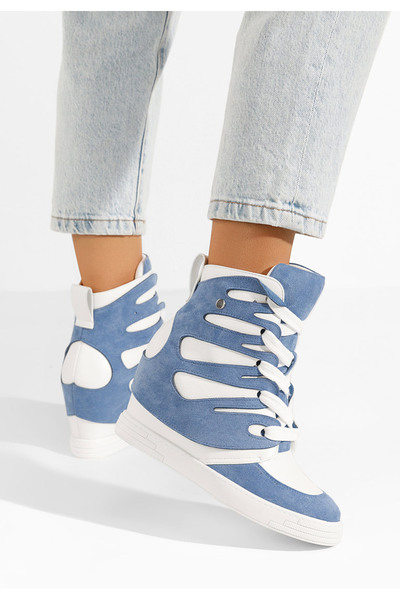 B T Shoes Sneakers cu platforma Kaia albastri