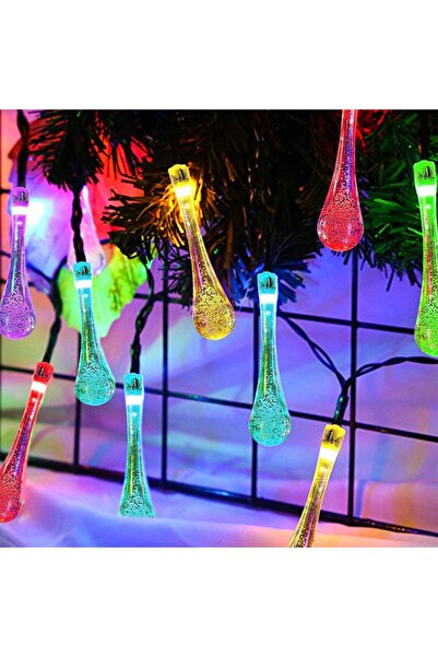 Flippy Christmas string lights (drop type), 30 LEDs, 6.5 m, multicolor, solar, light sensor