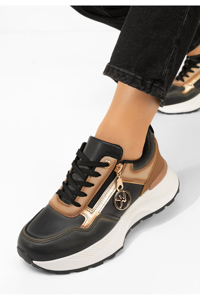 B T Shoes Sneakers με πλατφόρμα Viktoria μαύρα