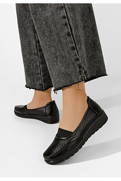 B T Shoes Čierne mokasíny dámske Bevena