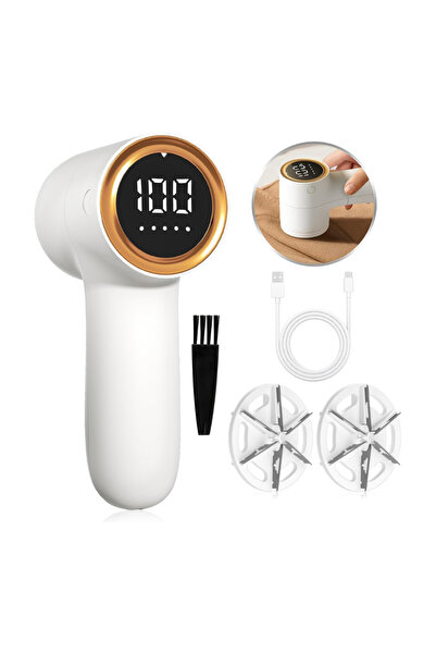 Generic ماكينة حلاقة الأقمشة مع شاشة LED - مزيل الوبر قابل لإعادة الشحن عبر USB للملابس والسترات والأثاث