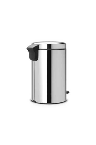 Brabantia Trash Can, Pedal Type, Soft, 12Lt - Polished Stainless Steel