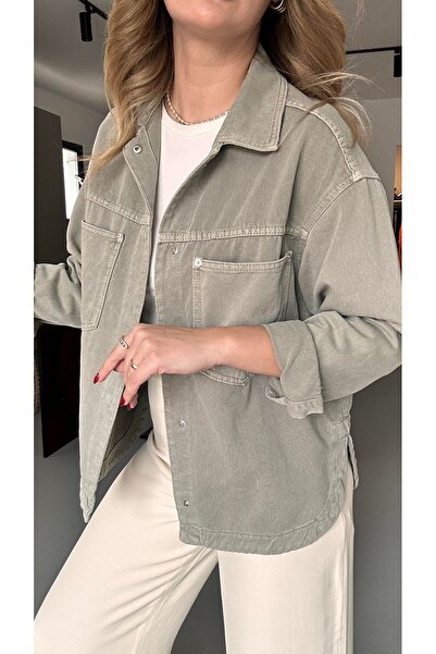 TLG Women's Pocket Detail Gabardine Jacket