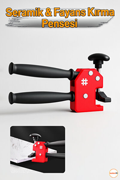 Badem10 Seramik Fayans Kesme Kırma Pensesi Pensi Aracı Çift Kollu Dayanıklı E...