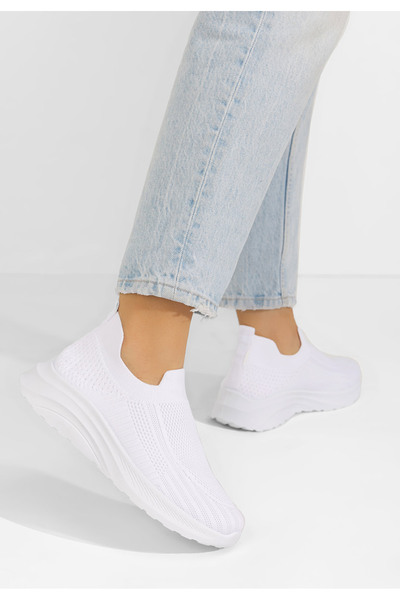 B T Shoes Bílé slip on tenisky Hulda