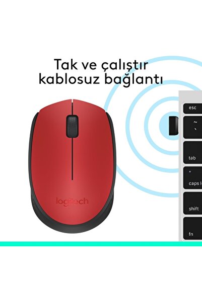 logitech M171 Kablosuz Mouse Kırmızı 910-004641