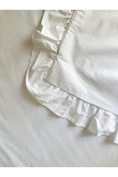 PELİNDEN Ruffled, Single Duvet Cover Set 100% Cotton (Without Sheets) 160X220 cm