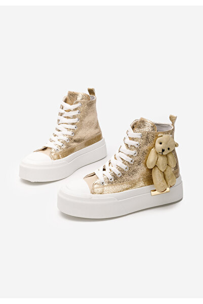 B T Shoes Zlaté kotníkové tenisky Alisea