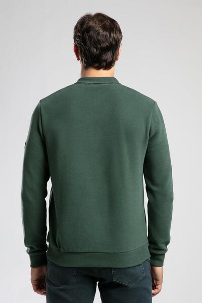 Lee Cooper Newblend Men's Polo Neck Sweatshirt Emerald
