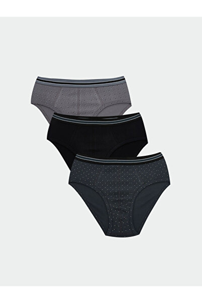 LC Waikiki Create Your Style with Uzg Store |   Standard Mold Cotton Flexible Men's Slip Panties 3-Pack