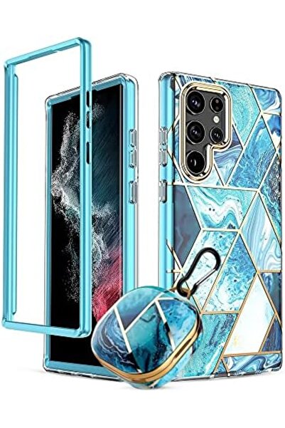 O Ozone Marble Bundle for Samsung Galaxy S23 5G Ultra Case + Galaxy Buds Case...