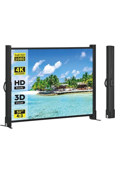OEM Execelimage-TT50V 50 inch projection screen with stand, 4:3, portable, easy to install and transport