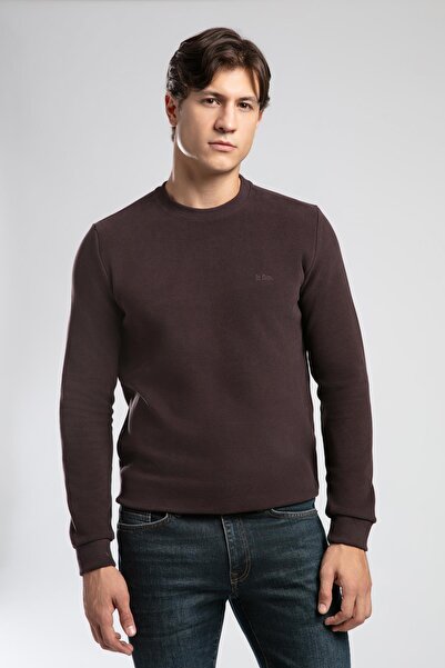Lee Cooper Newdwade Erkek O Yaka Sweatshirt Kahve